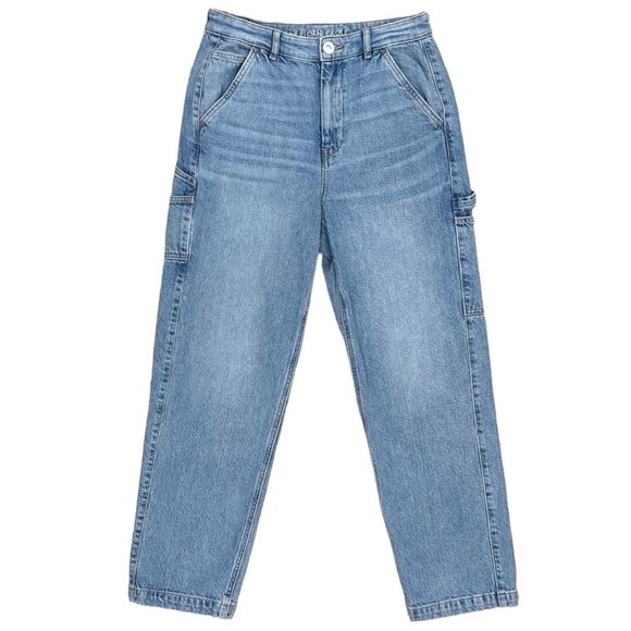 American Eagle Highest Rise 90s Boyfriend Carpenter Jeans in Medium Wash Denim - Picture 2 of 16